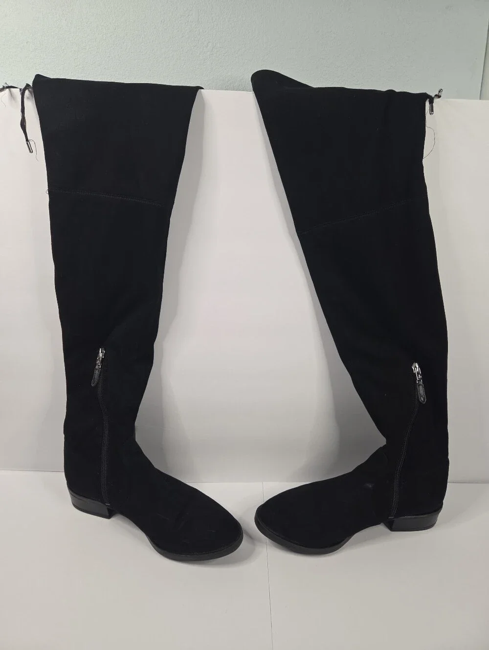 Sam Edelman Paloma Black Faux Suede Over The Knee OTK Boots Womens 6.5 M